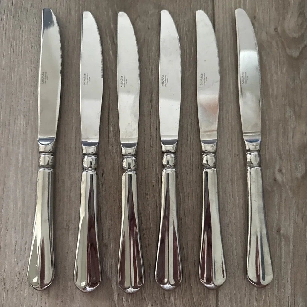 New Mikasa FRENCH‎ COUNTRYSIDE Set of 6 Dinner Knives 18/10 Stainless (9 1/4